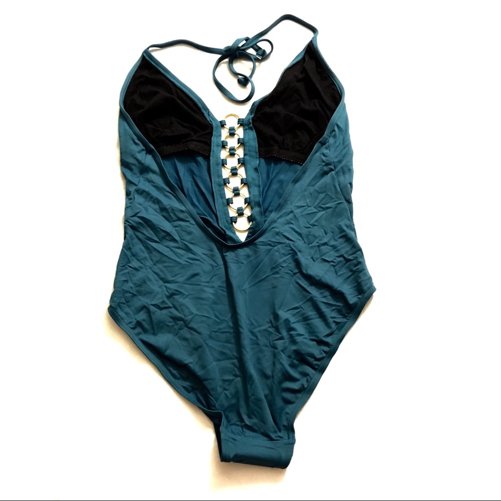 NWOT!  FCUK 'Deep Ocean' One Piece Swimwear - Picture 4 of 5